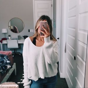 A&F White sweater